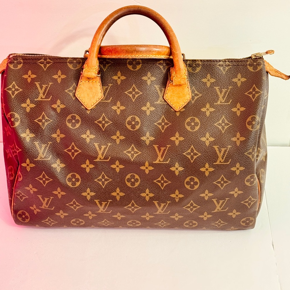 Louis Vuitton Speedy 35  Brown Monogram Handbag - Picture 15 of 15